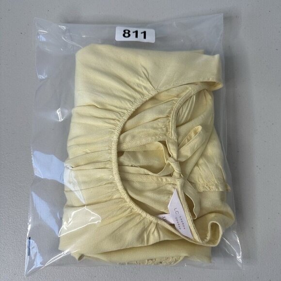 Lauren Conrad Blouse Size XXL Yellow Eyelet Boho - Picture 11 of 11